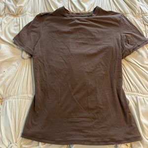 SKIMS Taupe Fitted Short Sleeve T-Shirt
